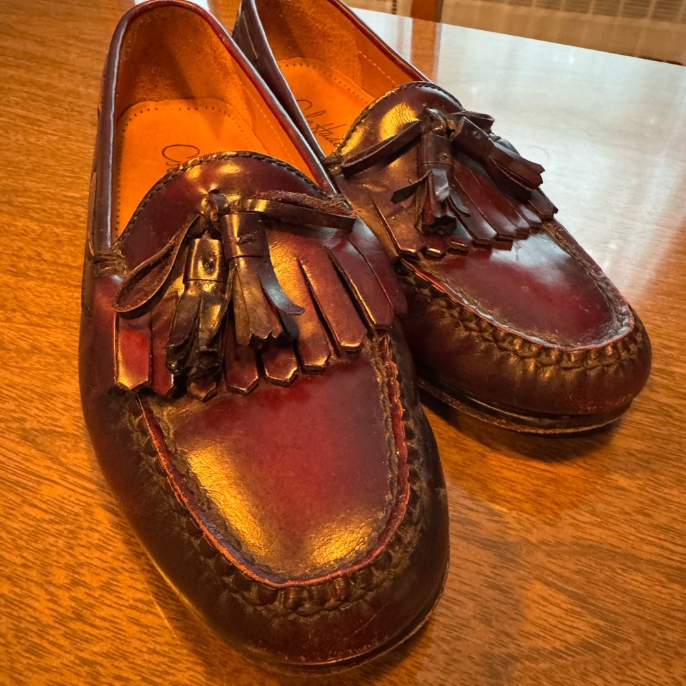 Cole Haan Classic Oxblood Brown Tassel Loafers